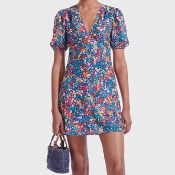 STAUD - Milla Printed Mini Dress - Picture 1 of 10